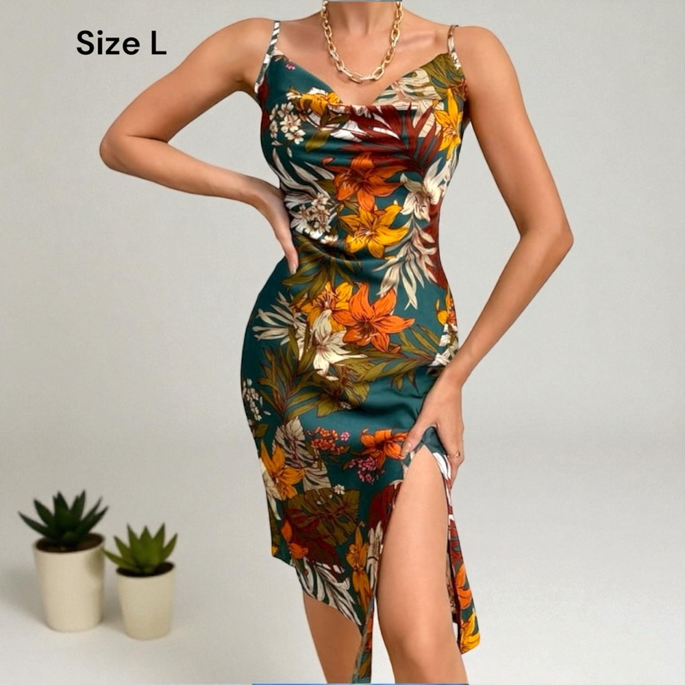 Floral Print Sleeveless Dress